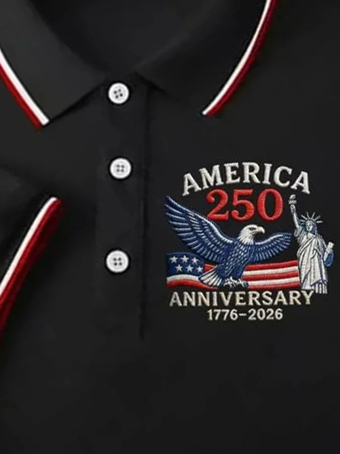USA 250th Men's short-sleeved polo shirt ML1231 - GLOWUP