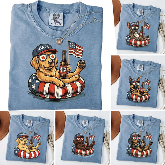 Funny Dachshund 4th of July Heritage Shirt - Premium Comfort Colors Independence Day Commemorative Tee - GLOWUP