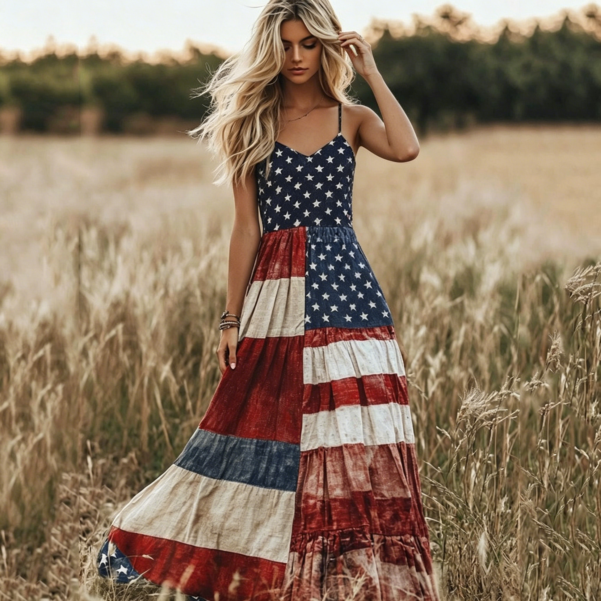 USA 250th Women's loose-fitting versatile dress - GLOWUP