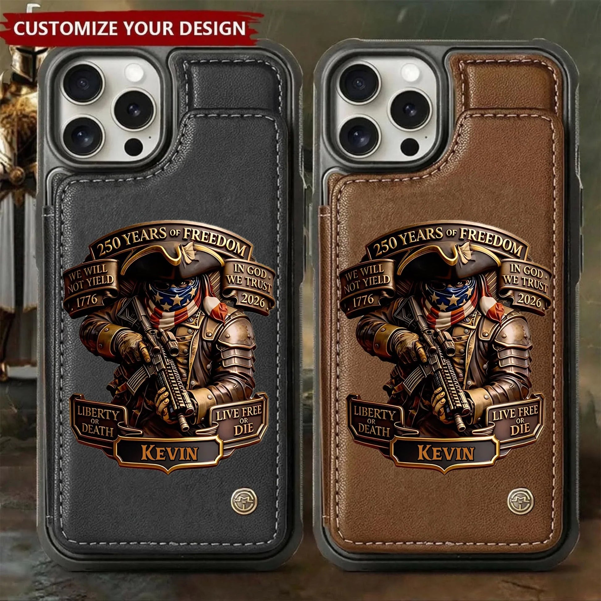 Live Free Tribute 250 Years Custom Wallet Phone Case