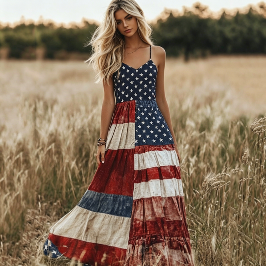 USA 250th Women's loose-fitting versatile dress - GLOWUP