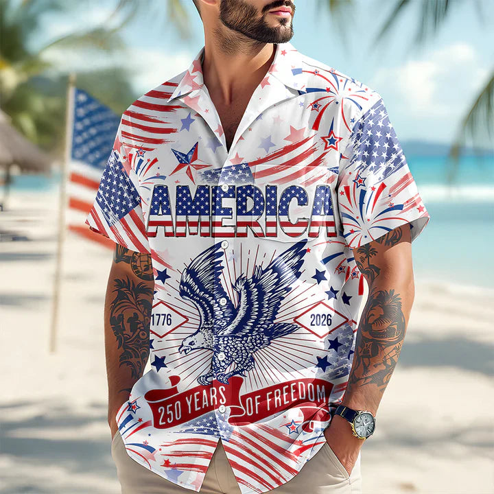 250 Years Of Freedom Hawaiian Shirt - GLOWUP