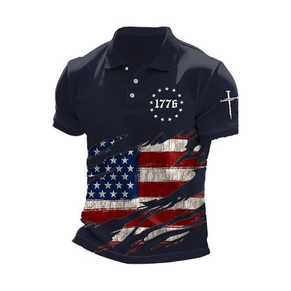 USA 250th Men's short-sleeved polo shirt ML2250 - GLOWUP