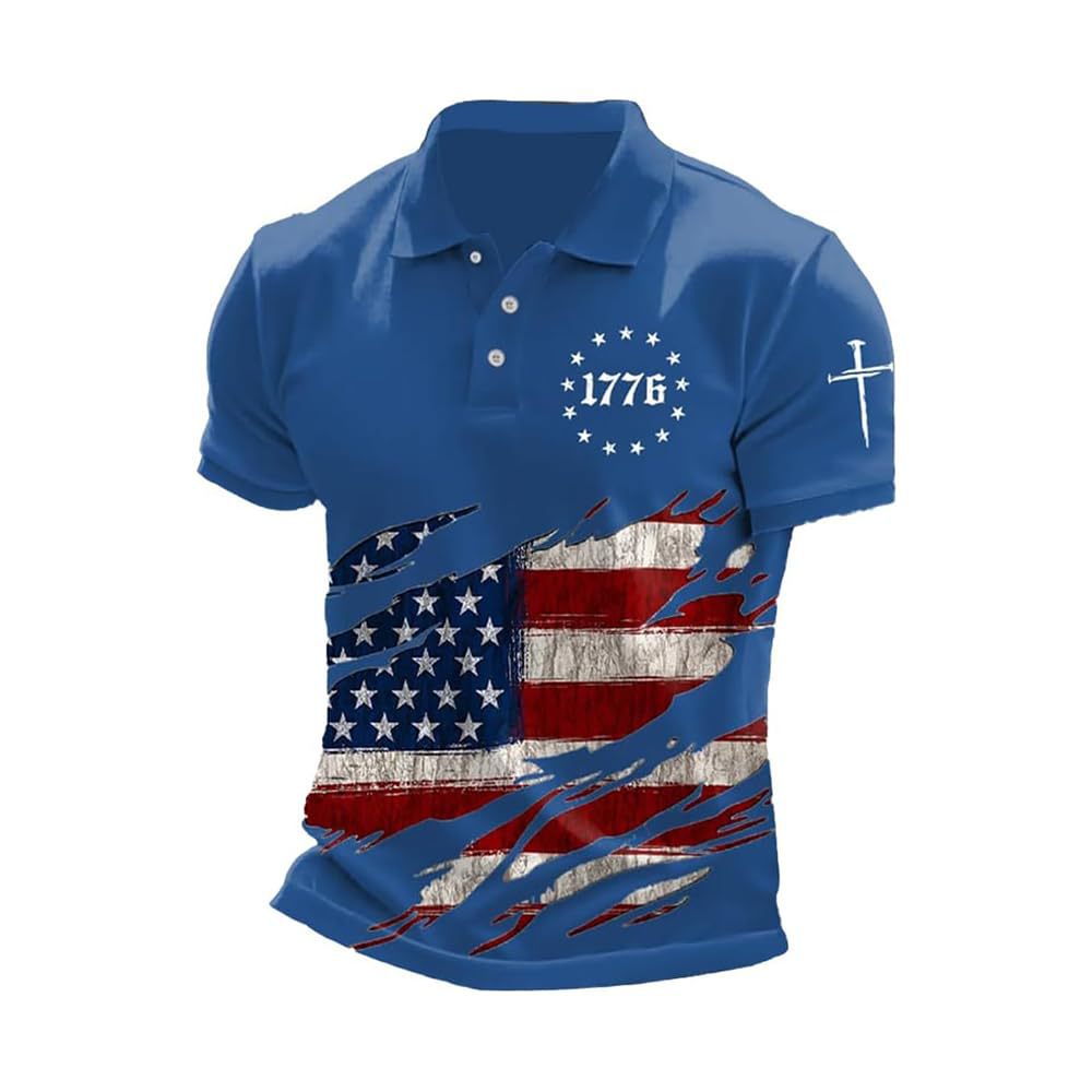 USA 250th Men's short-sleeved polo shirt ML2250 - GLOWUP