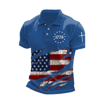 USA 250th Men's short-sleeved polo shirt ML2250 - GLOWUP