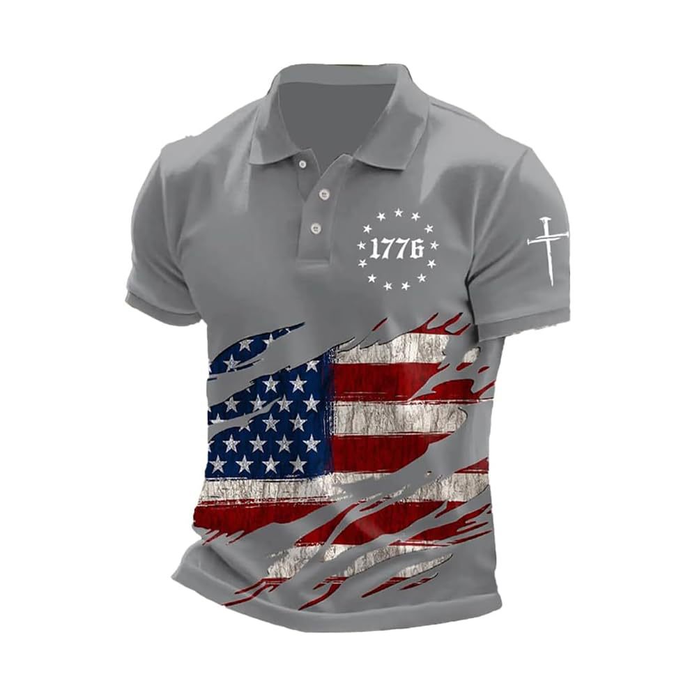USA 250th Men's short-sleeved polo shirt ML2250 - GLOWUP
