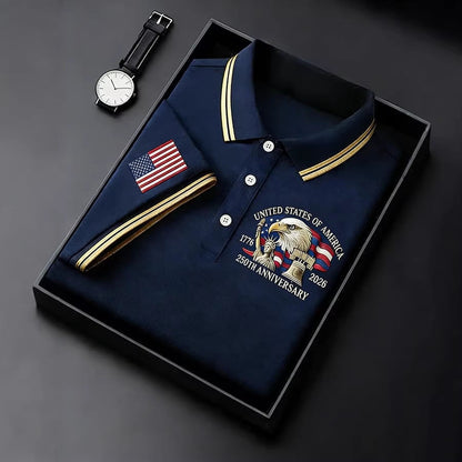 USA 250th Men's short-sleeved polo shirt  ML1240 - GLOWUP