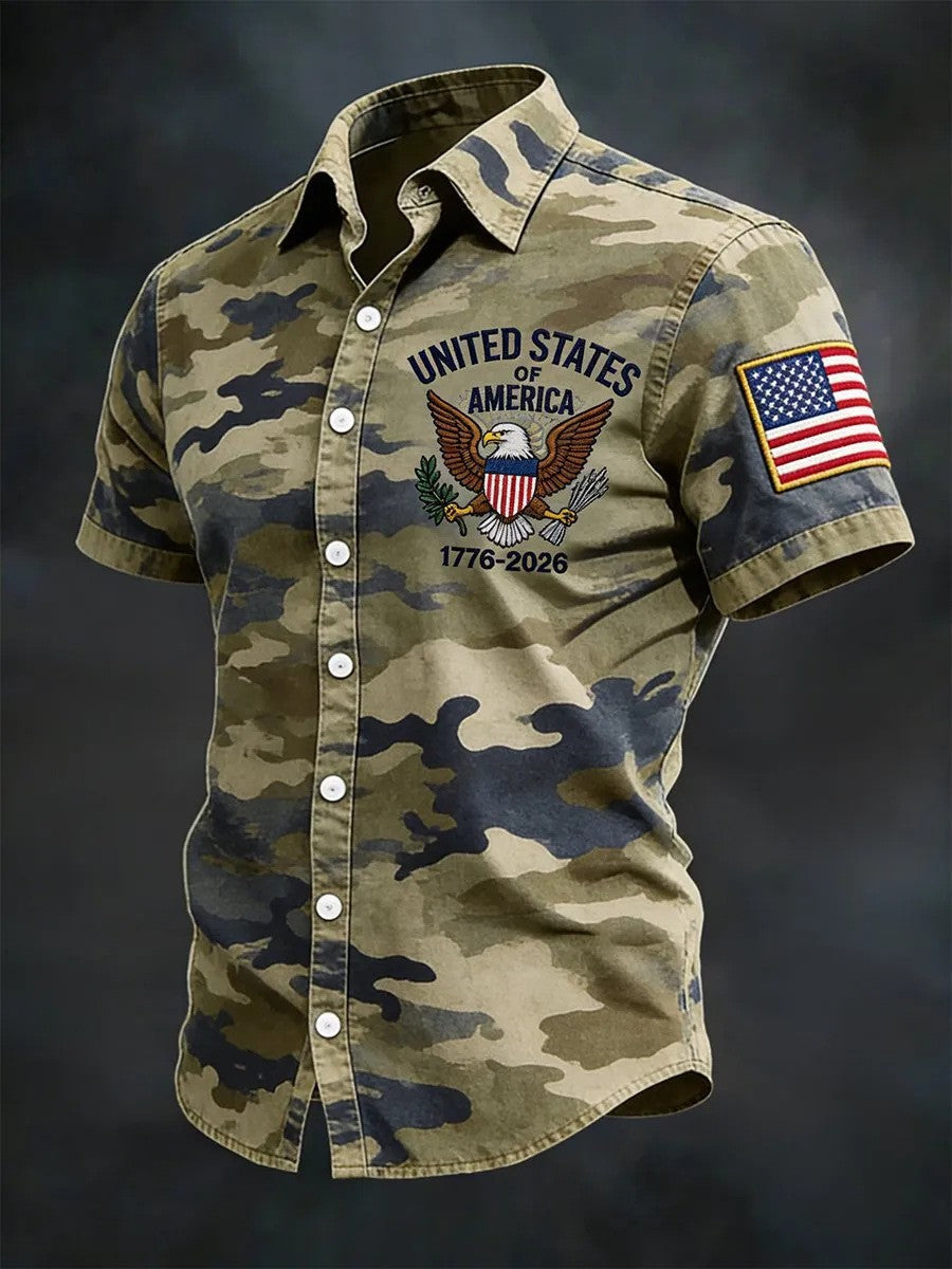 USA 250th Men's Short-Sleeve Shirt CS2615 - GLOWUP