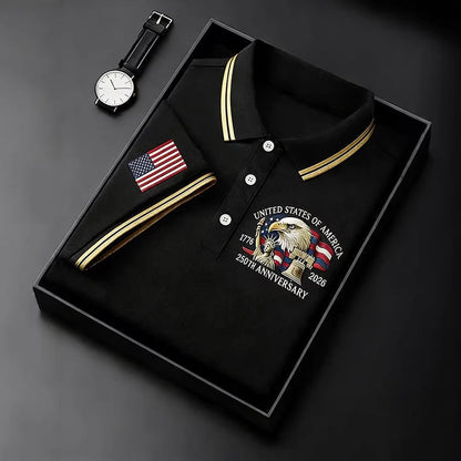 USA 250th Men's short-sleeved polo shirt  ML1240 - GLOWUP