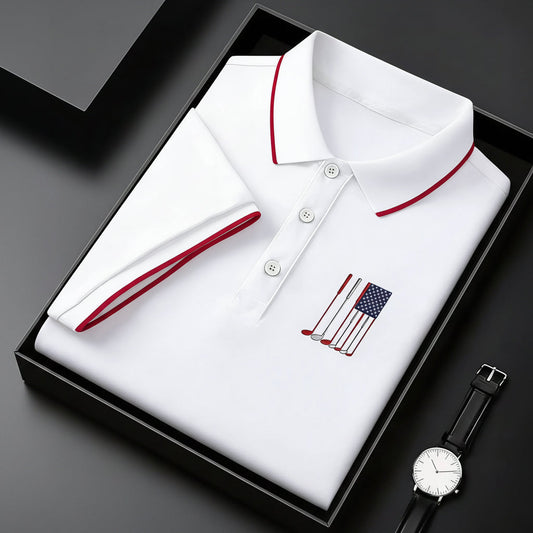 USA 250th Men's short-sleeved polo shirt ML19 - GLOWUP