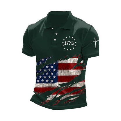 USA 250th Men's short-sleeved polo shirt ML2250 - GLOWUP