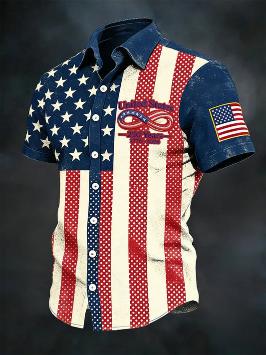 USA 250th Men's Short-Sleeve Shirt CS2615 - GLOWUP