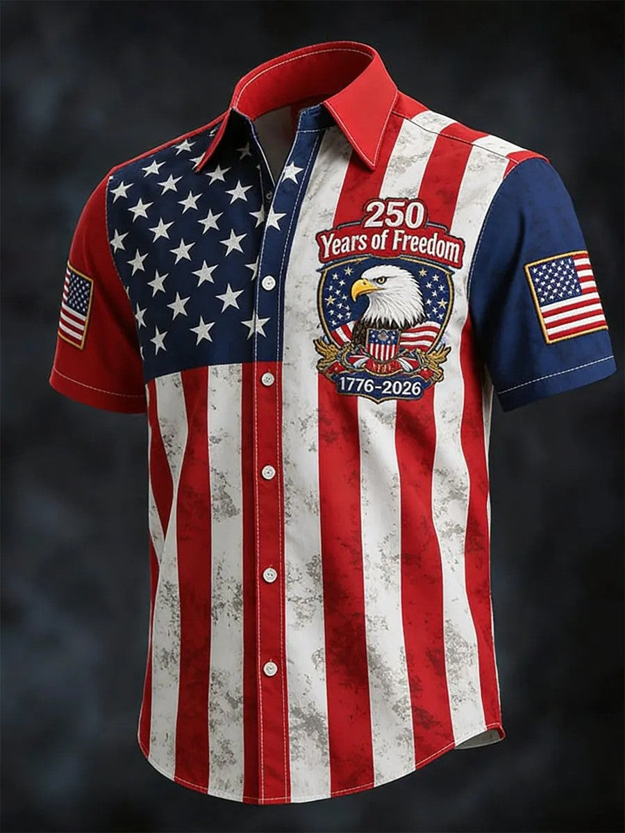 USA 250th Men's Short-Sleeve Shirt CS2615 - GLOWUP