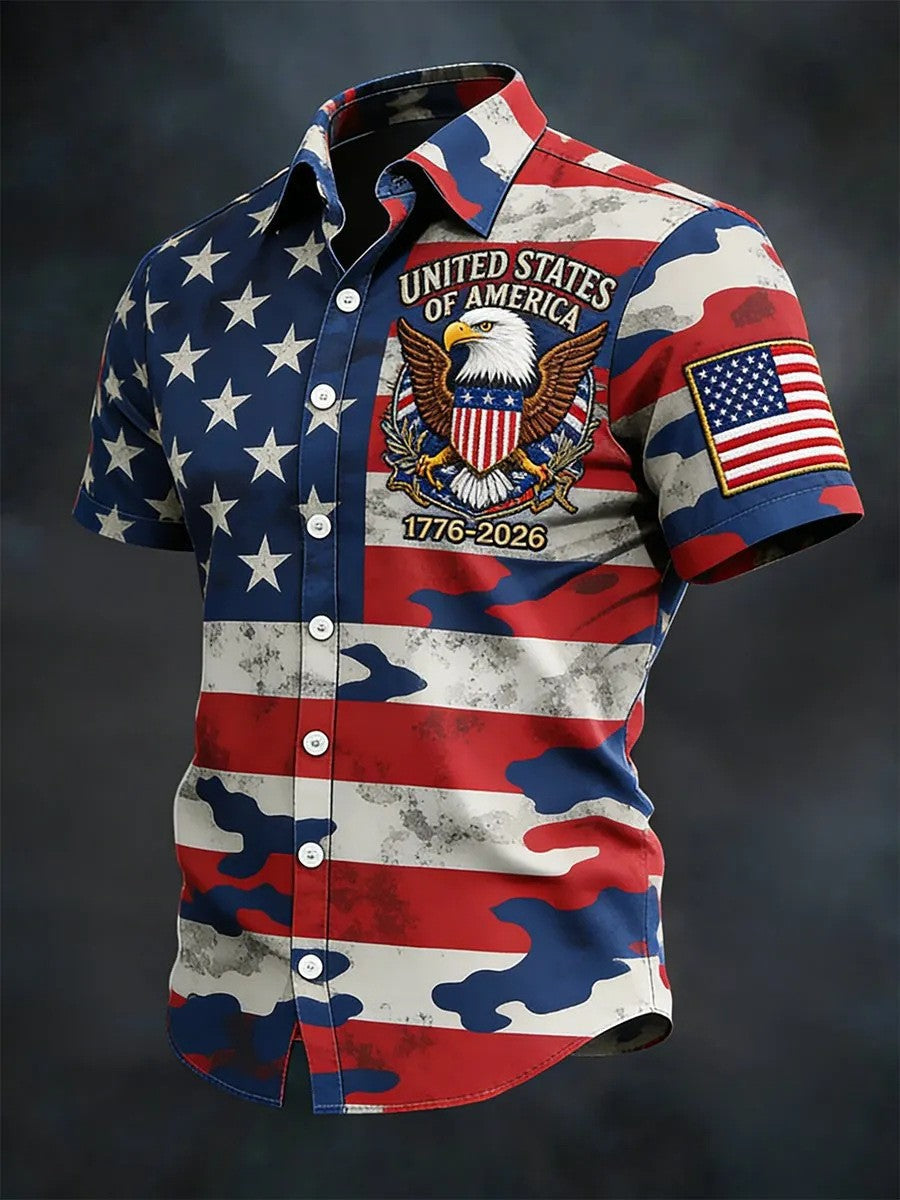 USA 250th Men's Short-Sleeve Shirt CS2615 - GLOWUP