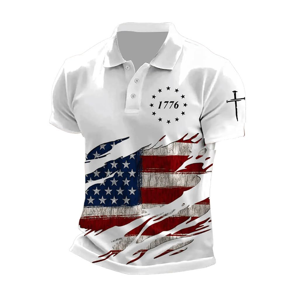 USA 250th Men's short-sleeved polo shirt ML2250 - GLOWUP