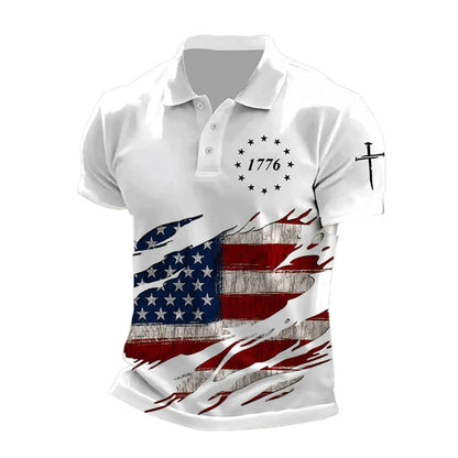 USA 250th Men's short-sleeved polo shirt ML2250 - GLOWUP
