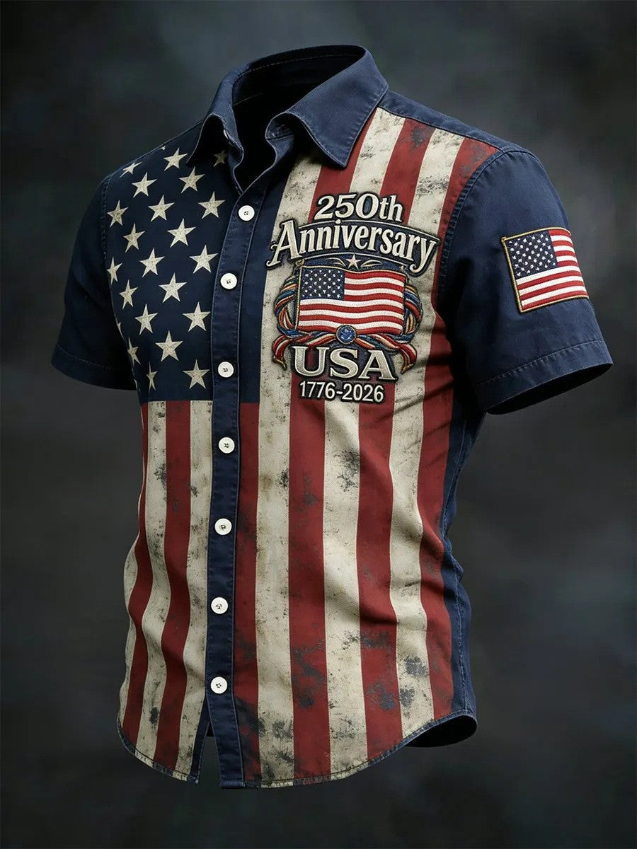 USA 250th Men's Short-Sleeve Shirt CS2615 - GLOWUP