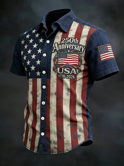 USA 250th Men's Short-Sleeve Shirt CS2615 - GLOWUP