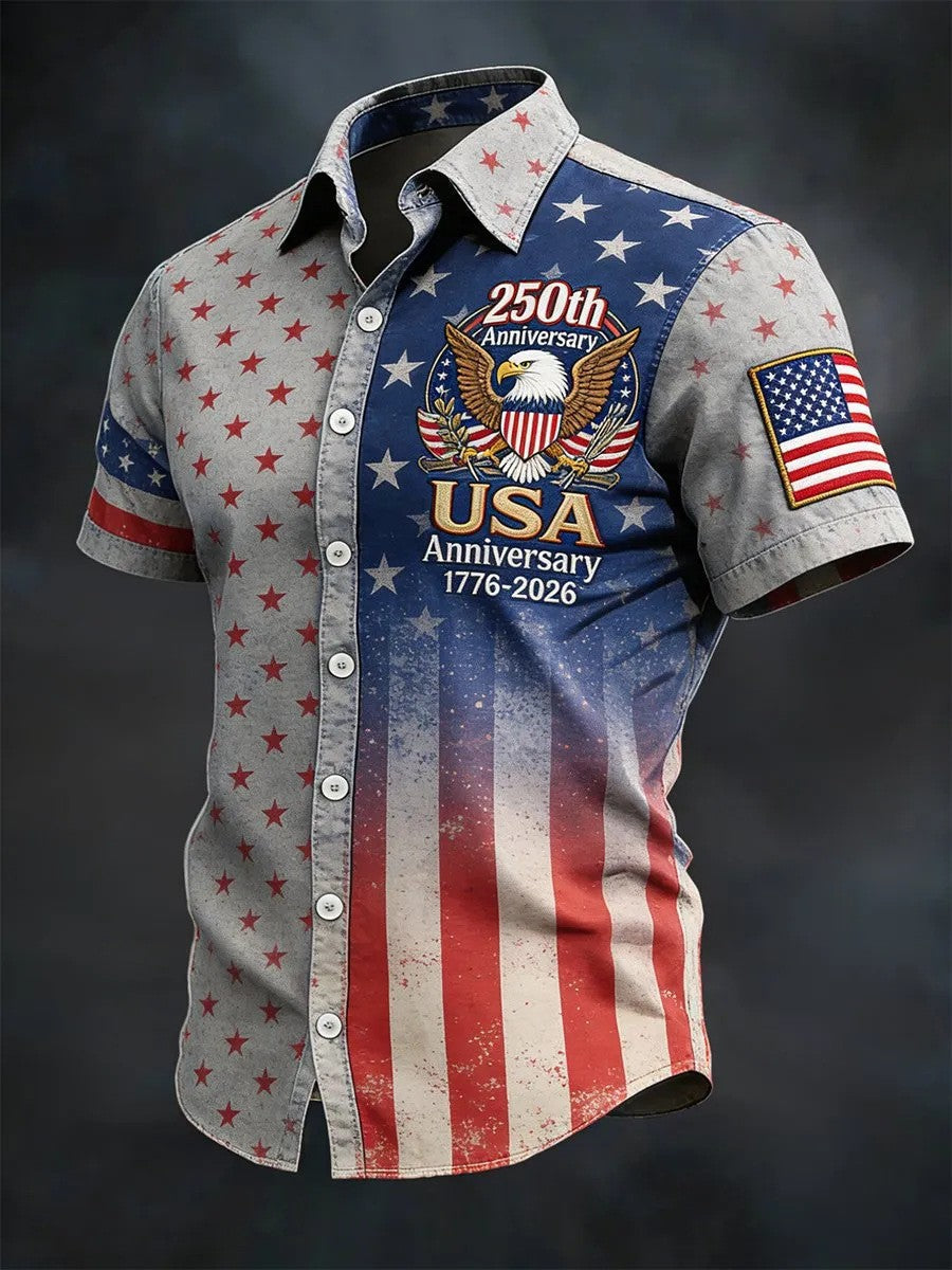 USA 250th Men's Short-Sleeve Shirt CS2615 - GLOWUP