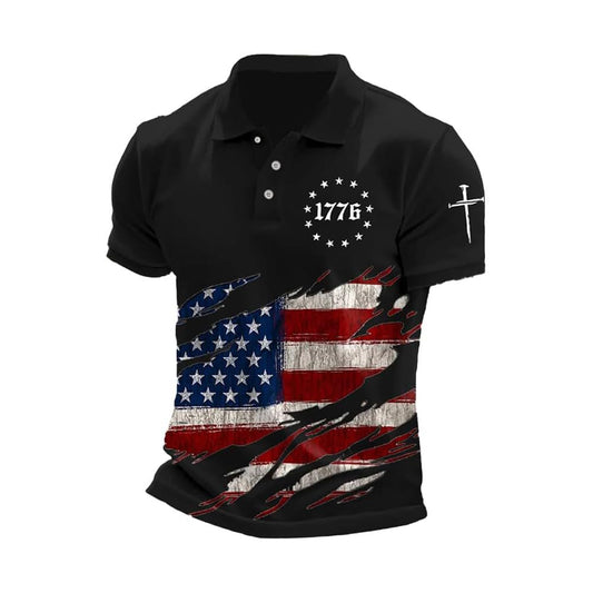 USA 250th Men's short-sleeved polo shirt ML2250 - GLOWUP