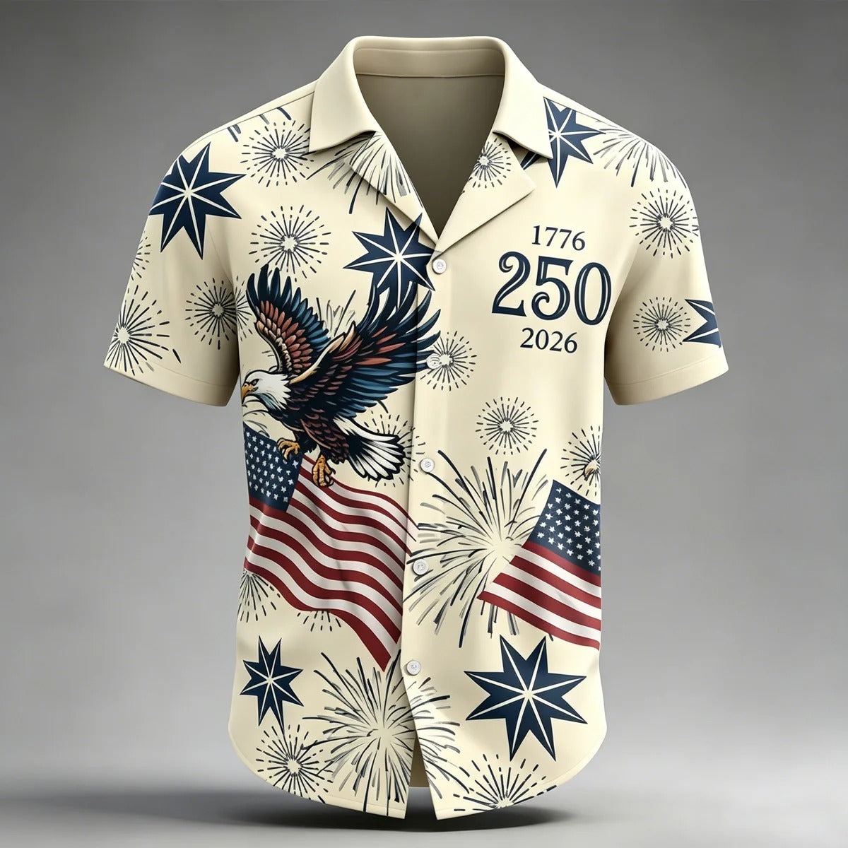 USA 250 Anniversary Eagle 1776-2026 Hawaii Shirt - GLOWUP